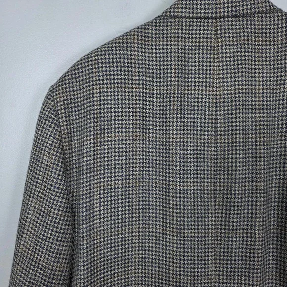 Brooks Brothers Houndstooth Sport Coat Blazer Wool Jacket Men 42S
